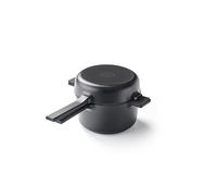 Brabantia Compact - Lot de 3 Poêles & Casseroles Empilables - Compatible Induction - Aluminium 100% Recyclé - Sans PFAS