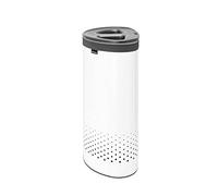 Brabantia - Corbeille à Linge Selector - Deux Triez Compartiments - Portable Sac à Linge - L'ouverture Quick-Drop - Orifices de Ventilation - Pas de Rayures - Peu encombrant - Blanc - 55 L