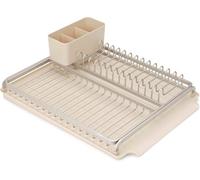 Brabantia Égouttoir Vaisselle SinkSide (Beige Clair), Égouttoir Vaisselle sur évier Polyvalent avec Panier à Couverts Amovible, Organisateur Plan de Travail Cuisine avec egouttoir Couverts intégré