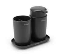 Brabantia Ensemble d'accessoires pour la salle de bain ReNew de Brabantia 3 pièces Gris foncé