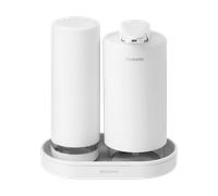Brabantia Distributeur de savon et porte-savon SinkStyle – Plateau texturé, 2x200 ml, Blanc