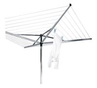 BRABANTIA - Essential - Séchoir - 50 m + Douille - Metallic grey