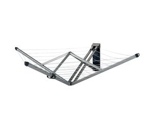 Brabantia Étendoir mural WallFix 24 m avec housse en tissu Gris