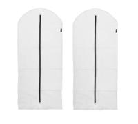 Brabantia - Housse à Vêtements L - Sac de Protection - Rangement dans la Penderie - Organisateur de Portemanteau - Sac à Suspendre - Convient aux Manteaux & aux Robes - Lot de 2 - White - 60 x 135 cm