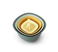 Brabantia - Kit bols de cuisine, 1.5L & 3.2L, passoire, presse-agrumes plus bol mesureur - assortiment de coloris
