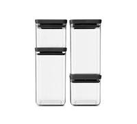 Brabantia Tasty+ kit de bacs de rangement 22.3x11.2x29.6 cm transparent-noir 122422