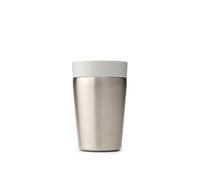 Brabantia - Mug Isotherme Make & Take Light Grey (0.2L) étanche & Isotherme avec Couvercle Smart Click. Garde les Boissons Chaudes pendant 6 Heures & Froides pendant 8 Heures.