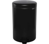 Brabantia newIcon - Poubelle - couvercle rabattable - 20 L - pédale - noir mat
