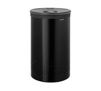 Brabantia Panier à linge Brabantia avec couvercle en plastique 60 L Noir mat