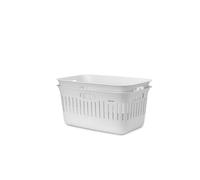 Brabantia Panier à linge Collect-It 40 L (Blanc), Lot de 2, Corbeille a linge pliable pour la cuisine et la buanderie, Boite de rangement vêtement, serviettes et draps