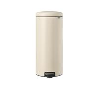 Brabantia - Poubelle à Pédale 30L NewIcon - Grande Poubelle pour la Cuisine - Couvercle Soft-Close - Pédale Légère - Seau Intérieur Amovible - Antidérapant - Soft Beige - 30 x 38 x 68 cm