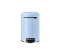 Brabantia - Poubelle à Pédale 3L NewIcon - Petite Poubelle pour Salle de Bain - Couvercle Soft-Close - Pédale Légère - Seau Intérieur Amovible - Antidérapant - Dreamy Blue - 17 x 24 x 27 cm