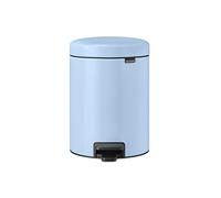 Brabantia - Poubelle à Pédale 5L NewIcon - Petite Poubelle pour Salle de Bain - Couvercle Soft-Close - Pédale Légère - Seau Intérieur Amovible - Antidérapant - Dreamy Blue - 21 x 28 x 29 cm