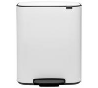 BRABANTIA Poubelle à pédale Bo 1 seau 60 L blanc