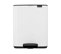Brabantia Poubelle à pédale Bo 12 L – fermeture progressive – Blanc