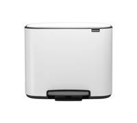 Brabantia Poubelle à pédale Bo 3 x 11 l Blanc