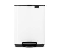 Brabantia Poubelle à pédale Bo 4 L – seau amovible, fermeture progressive – Blanche