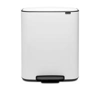 brabantia Poubelle à Pédale Bo avec Seau Intérieur, 60 litres - Blanc