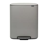 Brabantia Poubelle à pédale Bo 60 L Mineral concrete grey