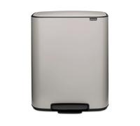 Brabantia Poubelle à pédale Bo 60 L Soft grey