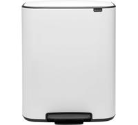 Brabantia Poubelle à pédale Bo 60 L Blanc