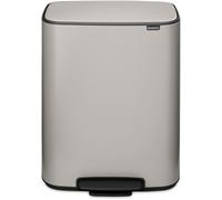 brabantia Poubelle à Pédale Bo avec Seau Intérieur, 60 litres - Soft Grey