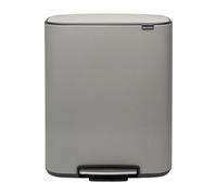 Brabantia Poubelle à pédale Bo bin 2 x 30 L Mineral concrete grey