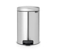 Brabantia Poubelle à pédale New Icon 12 litres acier mate anti empreinte digitale