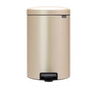 Brabantia Poubelle à Pédale Newicon, 20 litres, avec Seau Intérieur en Plastique - Metallic Gold