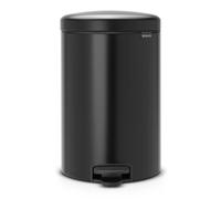 Brabantia Poubelle à pédale New Icon 20 litres noir mate