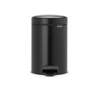 Brabantia Poubelle à pédale New Icon 3 litres noir mate