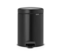 Brabantia Poubelle à pédale New Icon 5 litres matt black (noir)