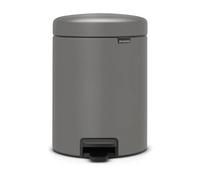 Brabantia Poubelle à pédale New Icon 5 litres Mineral concrete grey