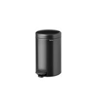 Brabantia Poubelle à pédale NewIcon 12 L | Couvercle anti-odeurs à fermeture douce et bac en plastique | Poubelle compacte antidérapante pour cuisine, bureau, salle de bain, chambre | Confident Grey