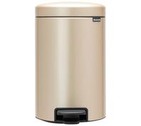 Brabantia Poubelle À Pédale Newicon, 12 Litres, avec Seau Intérieur en Plastique - Metallic Gold