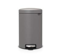 Brabantia Poubelle à pédale newIcon, 12L, Mineral Concrete Grey