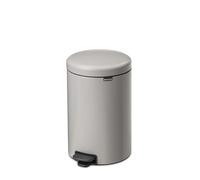 Brabantia Poubelle à pédale NewIcon 20L (Gris clair), Système de tri des déchets avec couvercle à fermeture amortie, seau intérieur amovible, Sac poubelle PerfectBin offerts, 38x29x46 cm