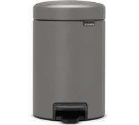brabantia Poubelle à Pédale Newicon 3L - Mineral Concrete Grey
