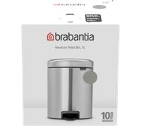 brabantia Poubelle à Pédale Newicon 5L - Soft Grey