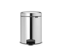 Brabantia Poubelle à Pédale Newicon avec Seau en Plastique, 5L - Acier Brillant