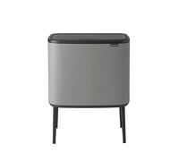 Brabantia Poubelle, Acier, Mineral Concrete Grey, 3x 11L