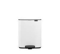 Brabantia Poubelle à pédale Bo 12 L – fermeture progressive – Blanc