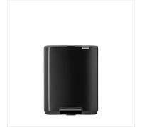 Brabantia Poubelle à pédale Bo 12 L Noir mat