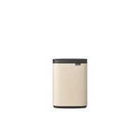 Brabantia Poubelle Bo 4 L | Poubelle compacte rectangulaire avec couvercle à fermeture douce et bac amovible | Autoportante ou installation murale pour salle de bain, cuisine ou bureau | Soft Beige