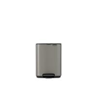 Brabantia Poubelle à pédale Bo 4 L – fermeture progressive, seau amovible – Platinum