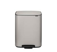 brabantia Poubelle à Pédale Bo avec Seau Intérieur, 60 litres - Soft Grey