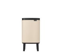 Brabantia Poubelle Bo Hi 7L (Beige clair), Système de tri des déchets avec couvercle à fermeture douce, Poubelle cuisine ou bureau avec seau Intérieur amovible et poignée de transport