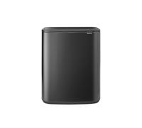 Brabantia Poubelle Bo Touch 2x30 L – Double compartiment – Confident Grey