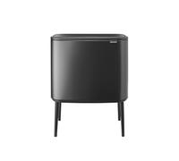 Brabantia Poubelle Bo Touch 3x11 L - Trois compartiments | Poubelle de cuisine à ouverture soft-touch avec bacs intérieurs | Solution de tri autoportante avec pieds antidérapants | Confident Grey