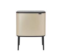 Brabantia Poubelle Bo Touch Bin, 11 + 23 litres - Metallic Gold